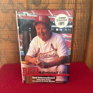 Vintage MLB Double Signed STL Cardinals Book by Red Schoendienst & Rob Rains